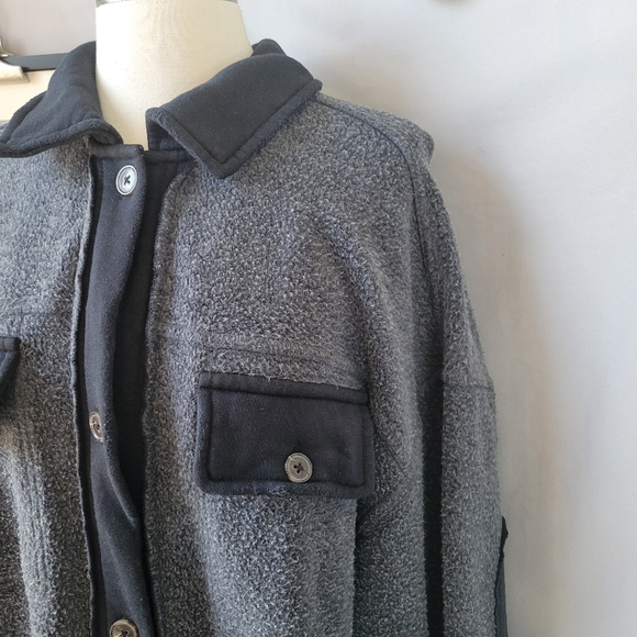 Free People Ruby Fleece Jacket Washed Black S - Picture 8 of 16